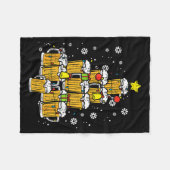 Beer Christmas Tree Xmas Brew Dad Men Fleecedecke (Vorderseite (Horizontal))