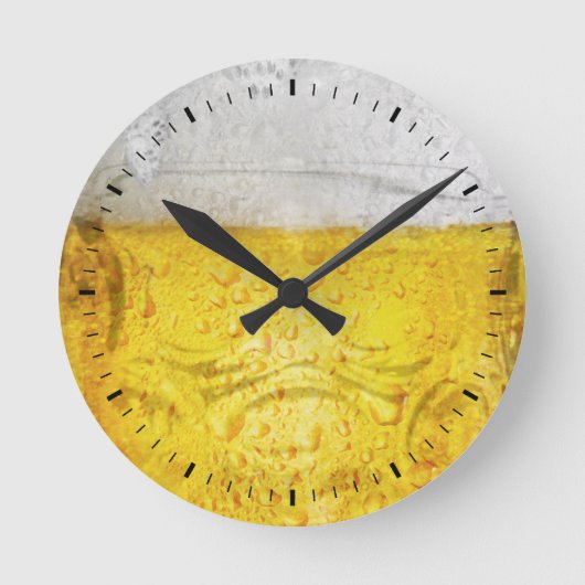 Beer Clock Runde Wanduhr (Vorderseite)