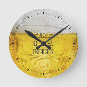 Beer Clock Runde Wanduhr