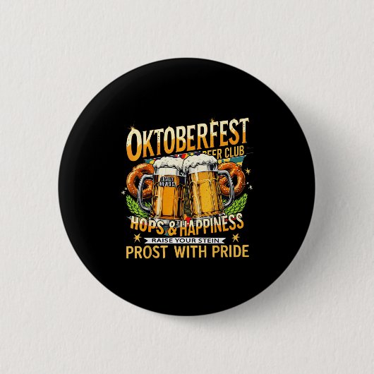 Beer Club Prost With Pride Gift Drinking Team Button (Vorderseite)