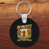 Beer Club Prost With Pride Gift Drinking Team Schlüsselanhänger (Vorderseite)
