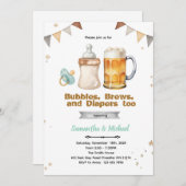 Beer Co Ed Baby Shower Invitation Einladung (Vorne/Hinten)