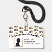 Beer Convention Delegiertes Foto Ausweis (Vorderseite mit Lanyard)