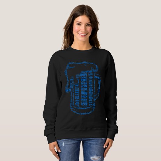 Beer  Dad Beer Mug Word Cloud Sweatshirt (Vorne ganz)
