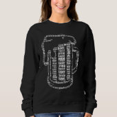Beer  Dad Unique Mug Shaped Word Cloud Design Sweatshirt (Vorderseite)