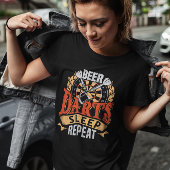Beer Darts Sleep Repeat - Zuhause Bar Gift T-Shirt