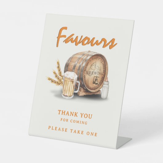 Beer Diaper Baby Duwer Favoriten Vielen Dank Sockelschild (Vorderseite)