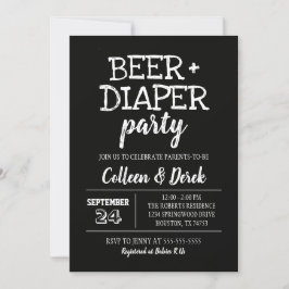 Beer & Diaper Kinderdusche Einladung