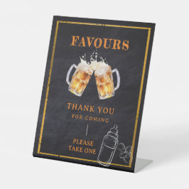 Beer Diaper Party Babydusche Vielen Dank für Ihre  Sockelschild