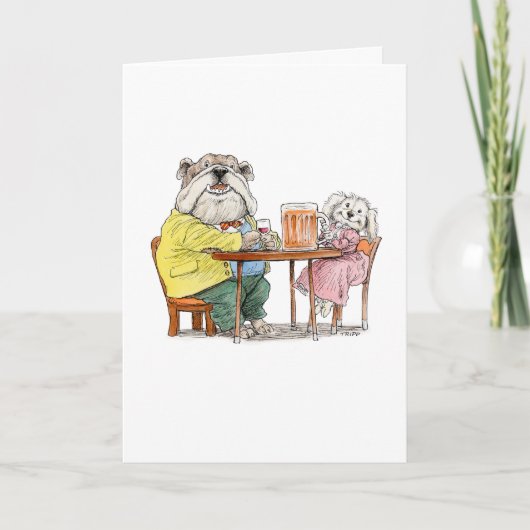 Beer Dog Couple Card Karte (Vorderseite)