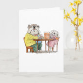 Beer Dog Couple Card Karte (Gelbe Blume)