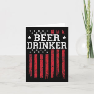 Beer Drinker American Flag Usa Patriot Patriotic Karte