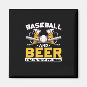 Beer Drinker Baseball Beer Humor Birthday Magnet