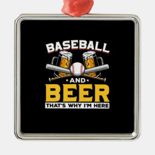 Beer Drinker Baseball Beer Humor Birthday Ornament Aus Metall