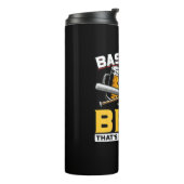 Beer Drinker Baseball Beer Humor Birthday Thermosbecher (Nach links gedreht)