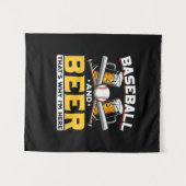 Beer Drinker Baseball Beer Humor Birthday Wandteppich (Vorderseite (Horizontal))