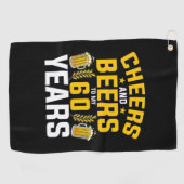 Beer Drinker Cheers And Beers To My 60 Years Birth Golfhandtuch (Horizontal)