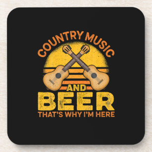 Beer Drinker Country Music And Beer Birthday Getränkeuntersetzer