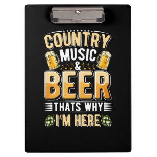 Beer Drinker Country Music Beer Drinking Birthday Klemmbrett