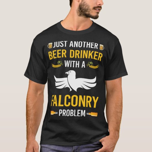 Beer Drinker Falconry Falconer T-Shirt (Vorderseite)