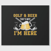 Beer Drinker Golf And Beer Birthday Geschenkpapier (Flach)