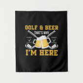 Beer Drinker Golf And Beer Birthday Wandteppich (Vorderseite)