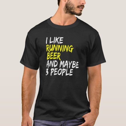 Beer drinker I like Beer & Running Laufen Runner T-Shirt (Vorderseite)
