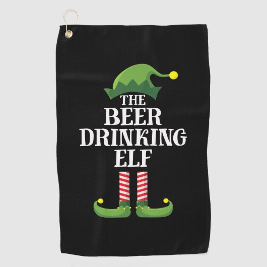 Beer Drinking Christmas Birthday Golfhandtuch (Vorderseite)