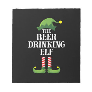 Beer Drinking Christmas Birthday Notizblock