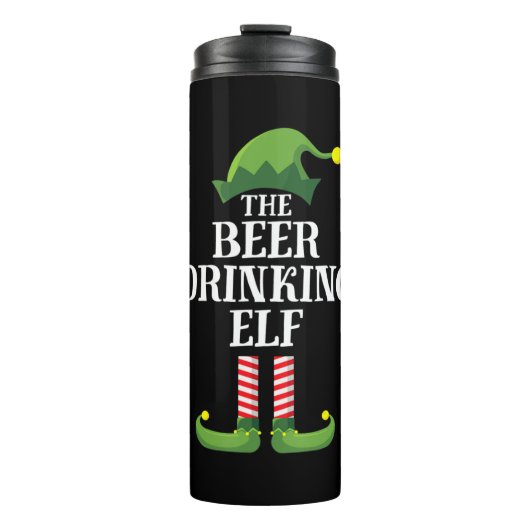 Beer Drinking Christmas Birthday Thermosbecher (Vorderseite)