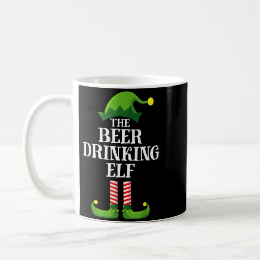Beer Drinking Elf Matching Family Group Christmas Kaffeetasse (Links)