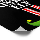 Beer Drinking Elf Matching Family Group Christmas  Poster (Ecke)