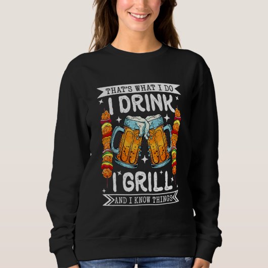 Beer Drinking  Men Women Graphic Drinkers Alcohol Sweatshirt (Vorderseite)