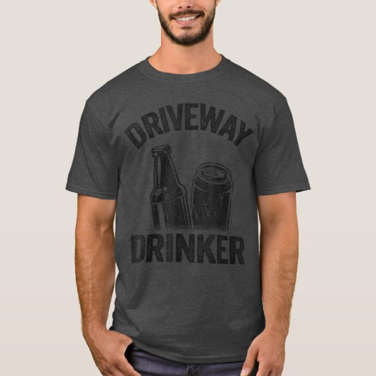 Beer Drinking Party Retro Funny Beer Lover Drivewa T-Shirt (Vorderseite)