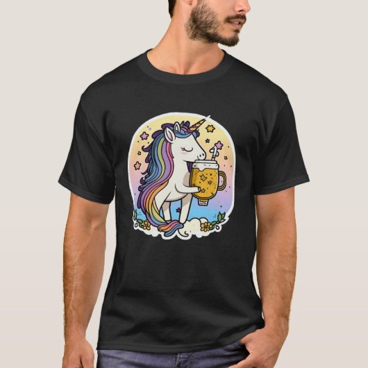 Beer Drinking Unicorn Unicorn T-Shirt (Vorderseite)