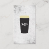 Beer-Element mit Monogram Textur Visitenkarte (Vorderseite)