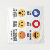 Beer Emojis Wandteppich (Vorderseite (Horizontal))