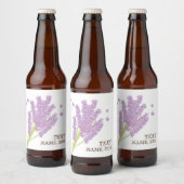 BEER ETIKETT - Lavendel, lila, Blume, Blumenstrauß (Flaschen)