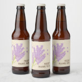 BEER ETIKETT - Lavendel, lila, Blume, Blumenstrauß (Flaschen)