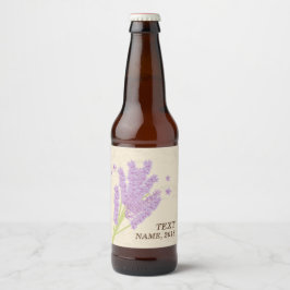 BEER ETIKETT - Lavendel, lila, Blume, Blumenstrauß