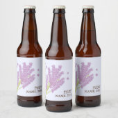 BEER ETIKETT - Lavendel, lila, Blume, Blumenstrauß (Flaschen)