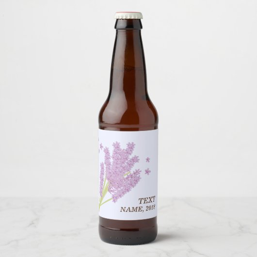 BEER ETIKETT - Lavendel, lila, Blume, Blumenstrauß (Vorderseite)