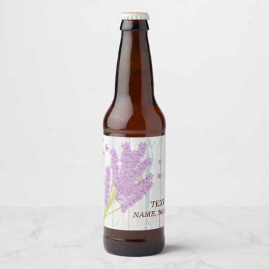 BEER ETIKETT - Lavendel, lila, Blume, Blumenstrauß (Vorderseite)
