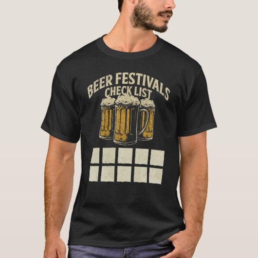 Beer Festival Pub  Enthusiast Drinking Party Check T-Shirt (Vorderseite)