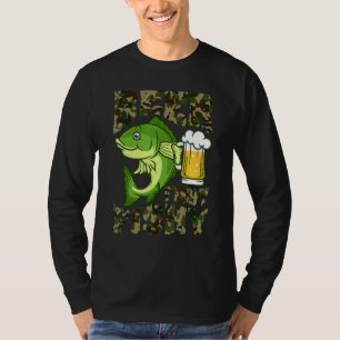 Beer Fishy Fishy for Fisherman Funny Camouflage Fi T-Shirt