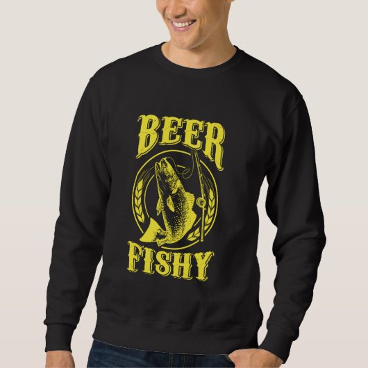 Beer Fishy Funny Fishing Sweatshirt (Vorderseite)