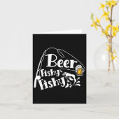 Beer Fishy Funny Funny Fishing Alcohol Long Quote Karte (Gelbe Blume)
