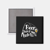 Beer Fishy Funny Funny Fishing Alcohol Long Quote Magnet (Vorderseite/Rückseite)