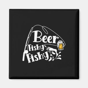 Beer Fishy Funny Funny Fishing Alcohol Long Quote Magnet