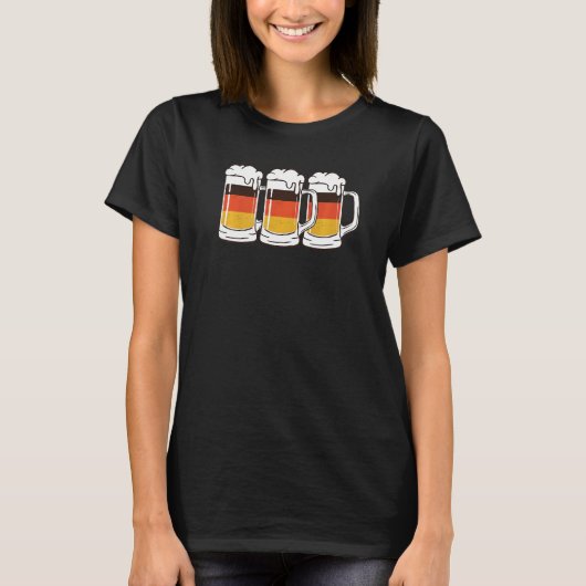 Beer Germany flag German flag beer mug T-Shirt (Vorderseite)